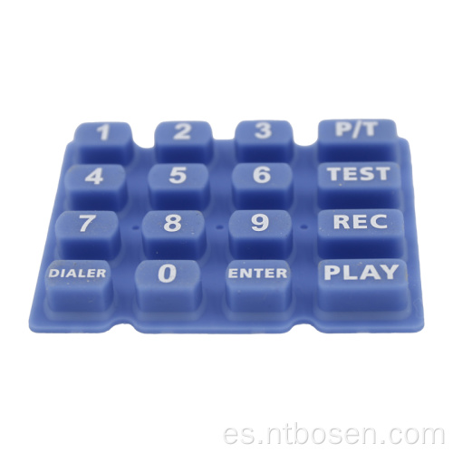 Impresión del teclado de goma de silicona de píldora de carbono
